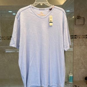Tommy Bahama 100% Pima cotton shirt, size XL. New with tags light blue.